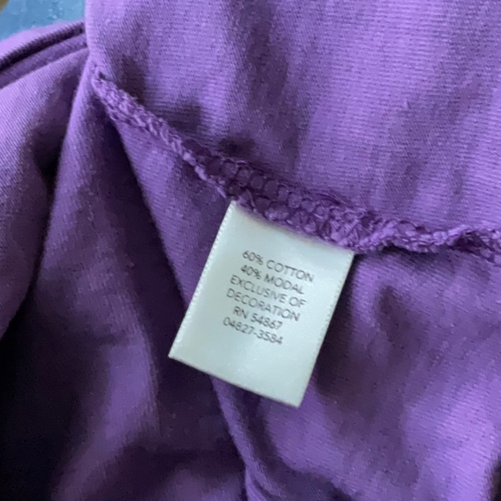 ColdWater Creek Sheer XL(18) Tunic Top W/XL Purple Tank Top - Picture 10 of 11
